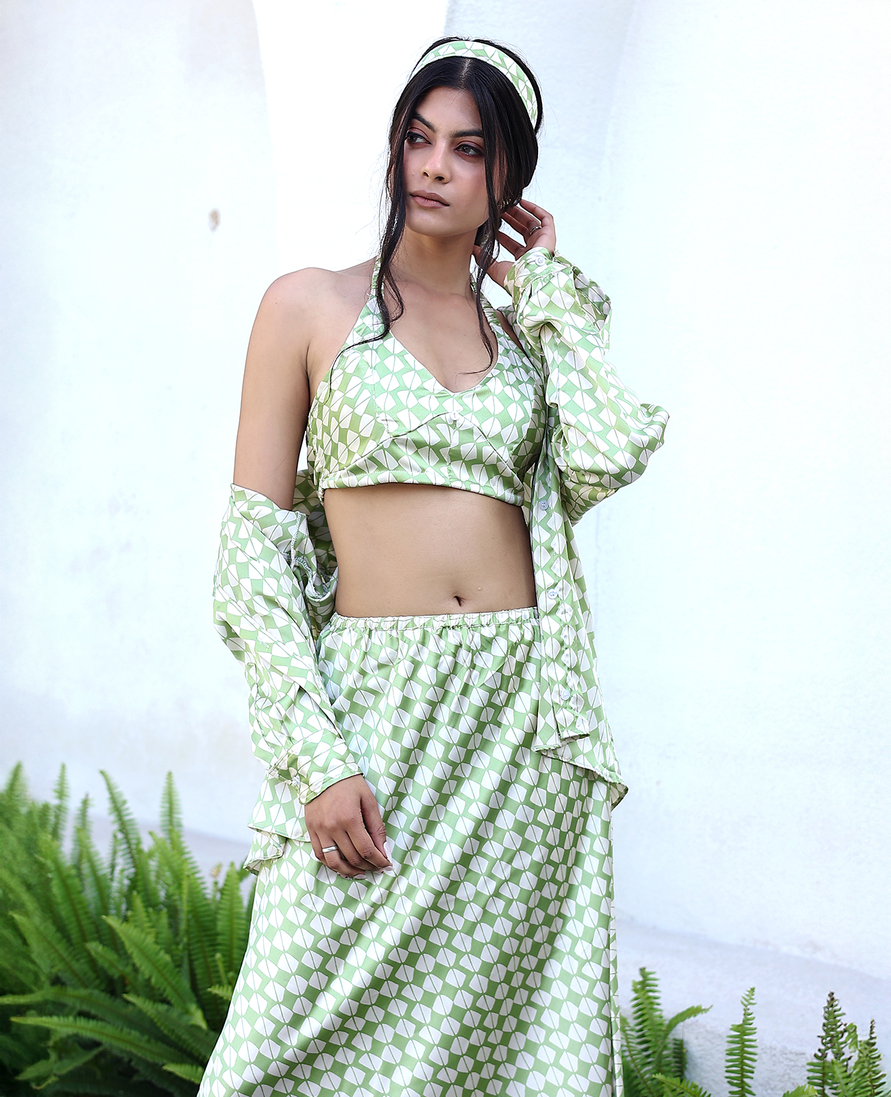Mod Muse Halter Top & Maxi Skirt Set