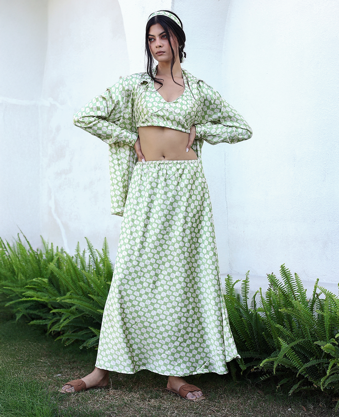 Mod Muse Halter Top & Maxi Skirt Set