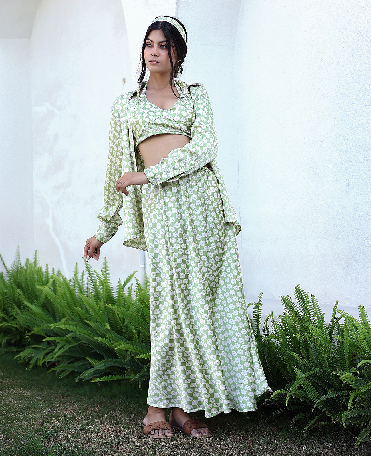 Mod Muse Halter Top & Maxi Skirt Set