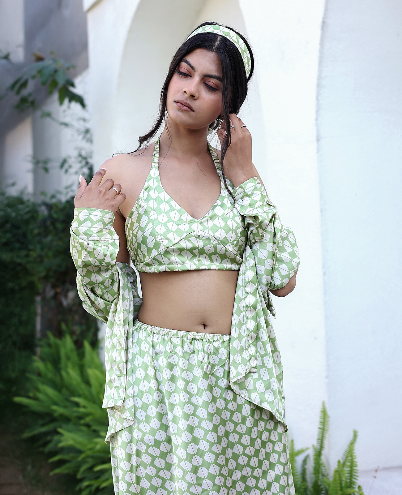 Mod Muse Halter Top & Maxi Skirt Set