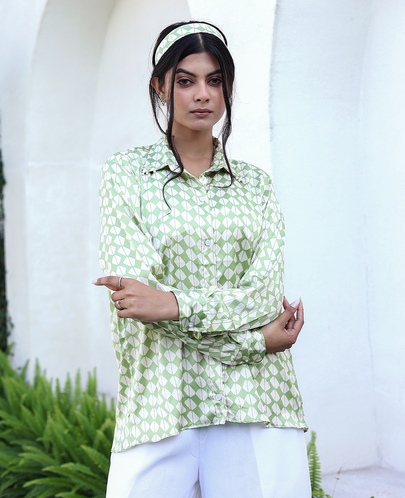 Mod Muse Long Sleeve Button-Down Shirt