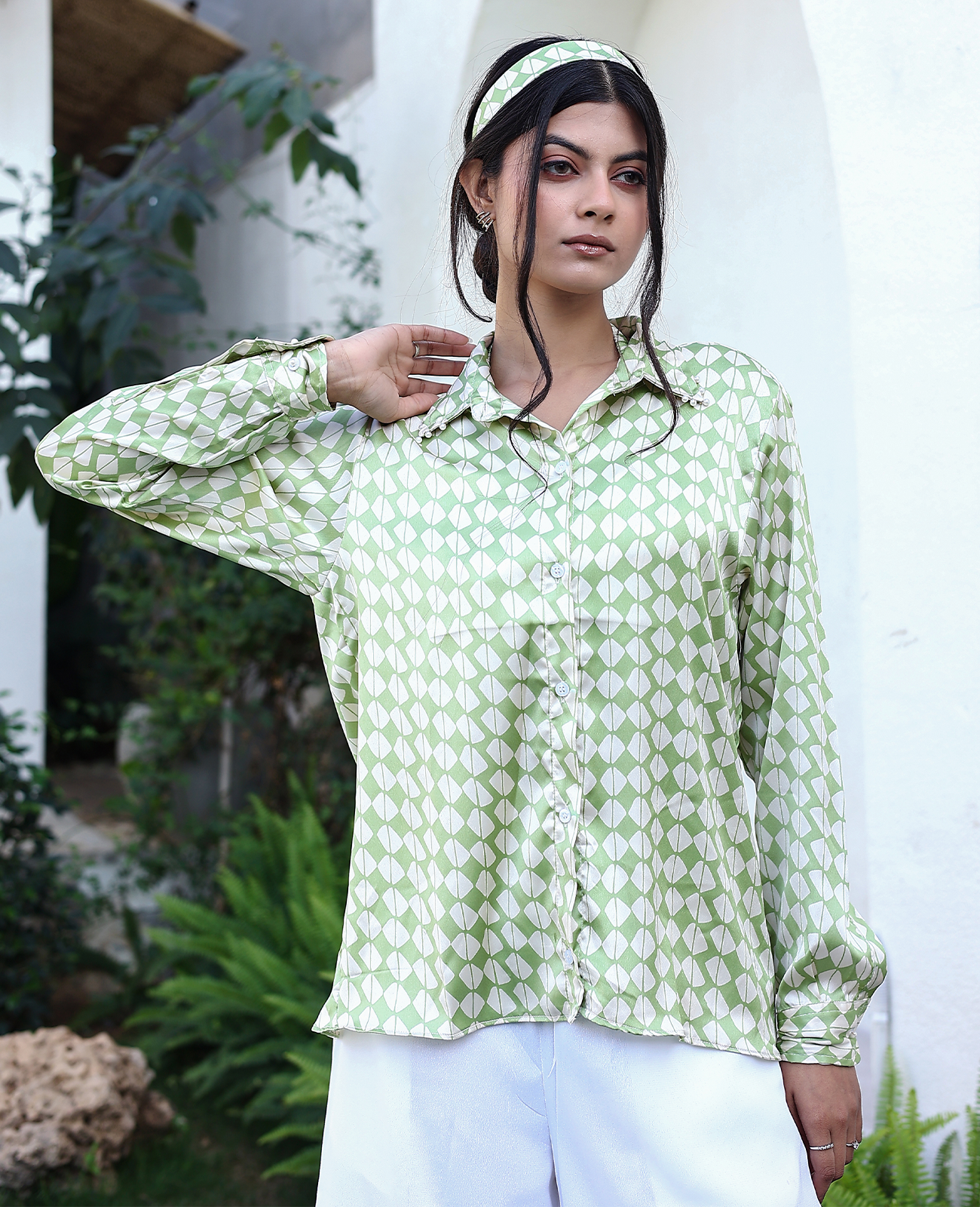 Mod Muse Long Sleeve Button-Down Shirt