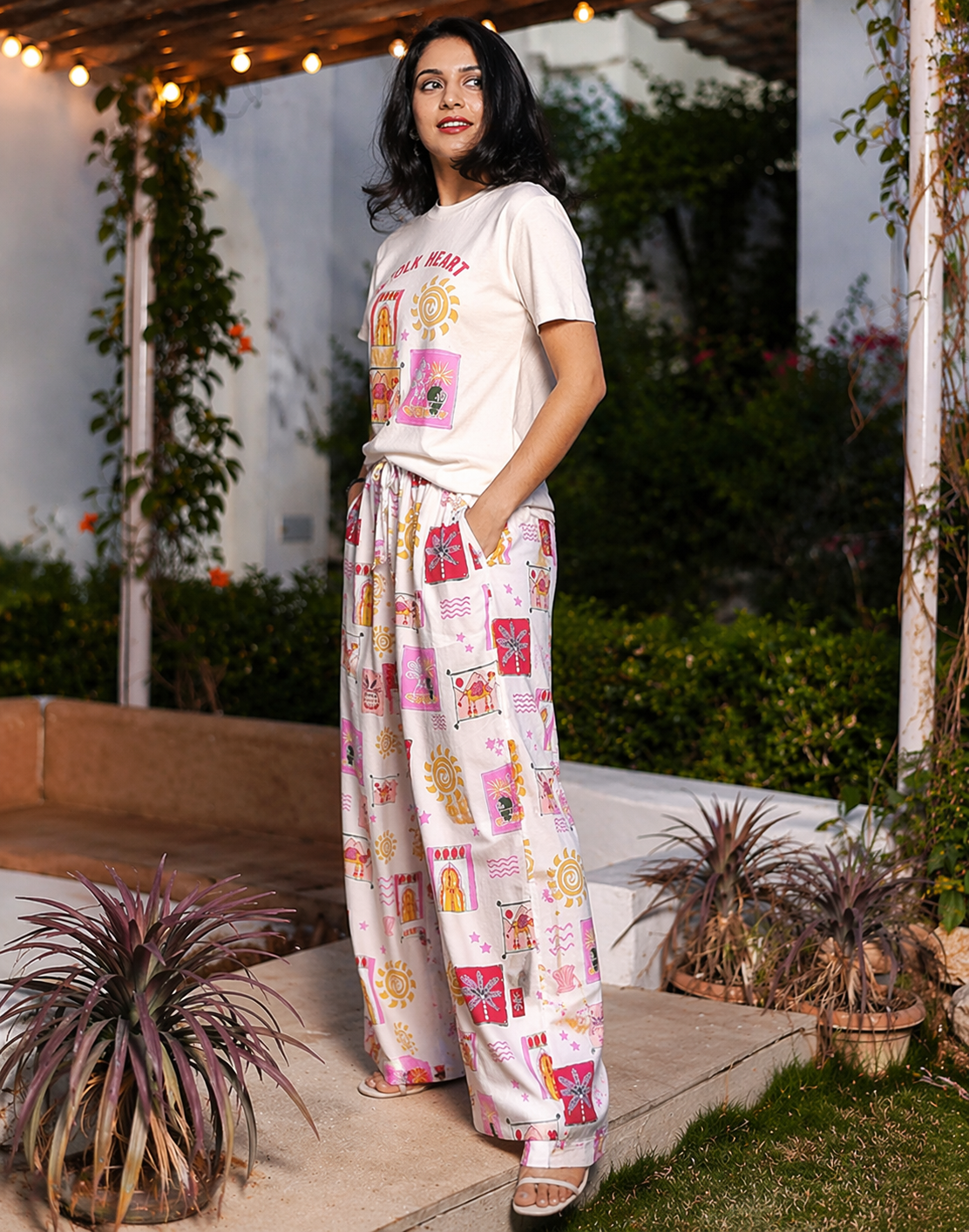 Desi Doodle Wide Leg Pant
