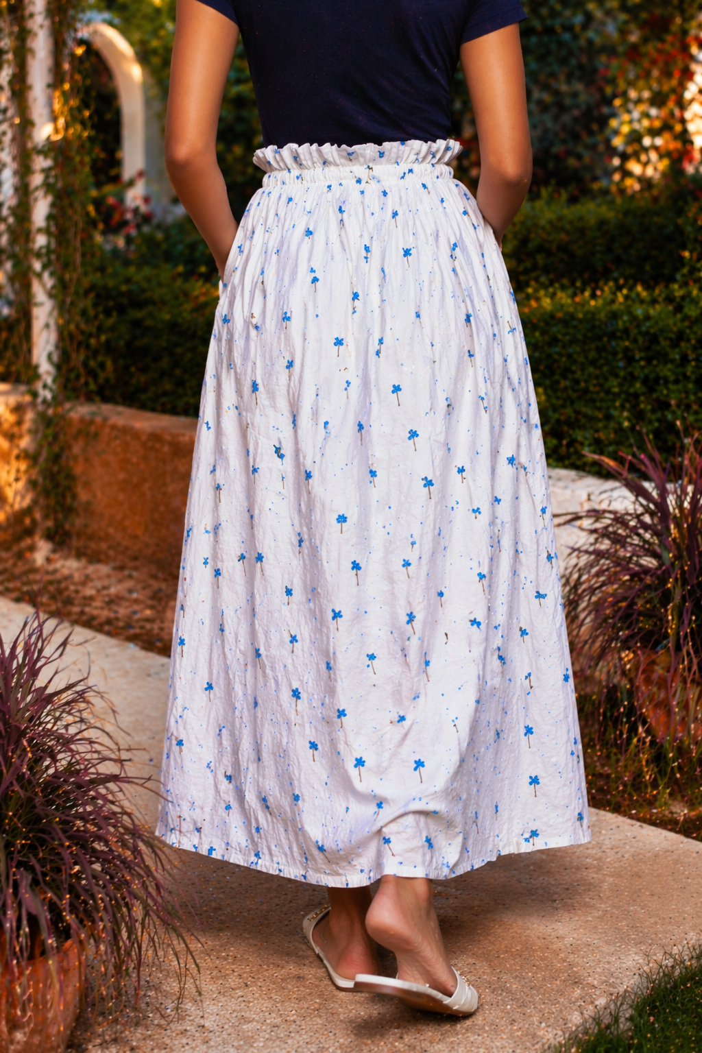Palm Slit Maxi Skirt Set