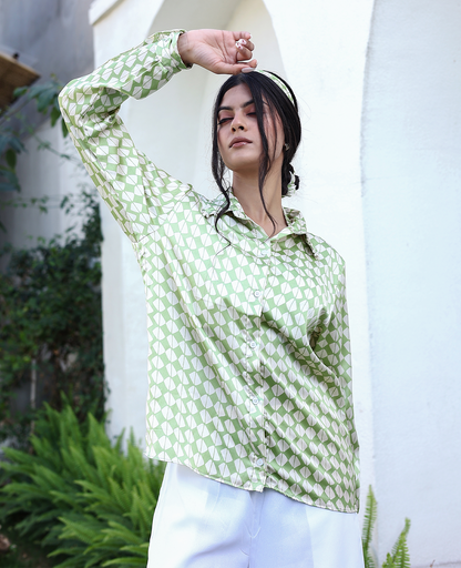 Mod Muse Long Sleeve Button-Down Shirt