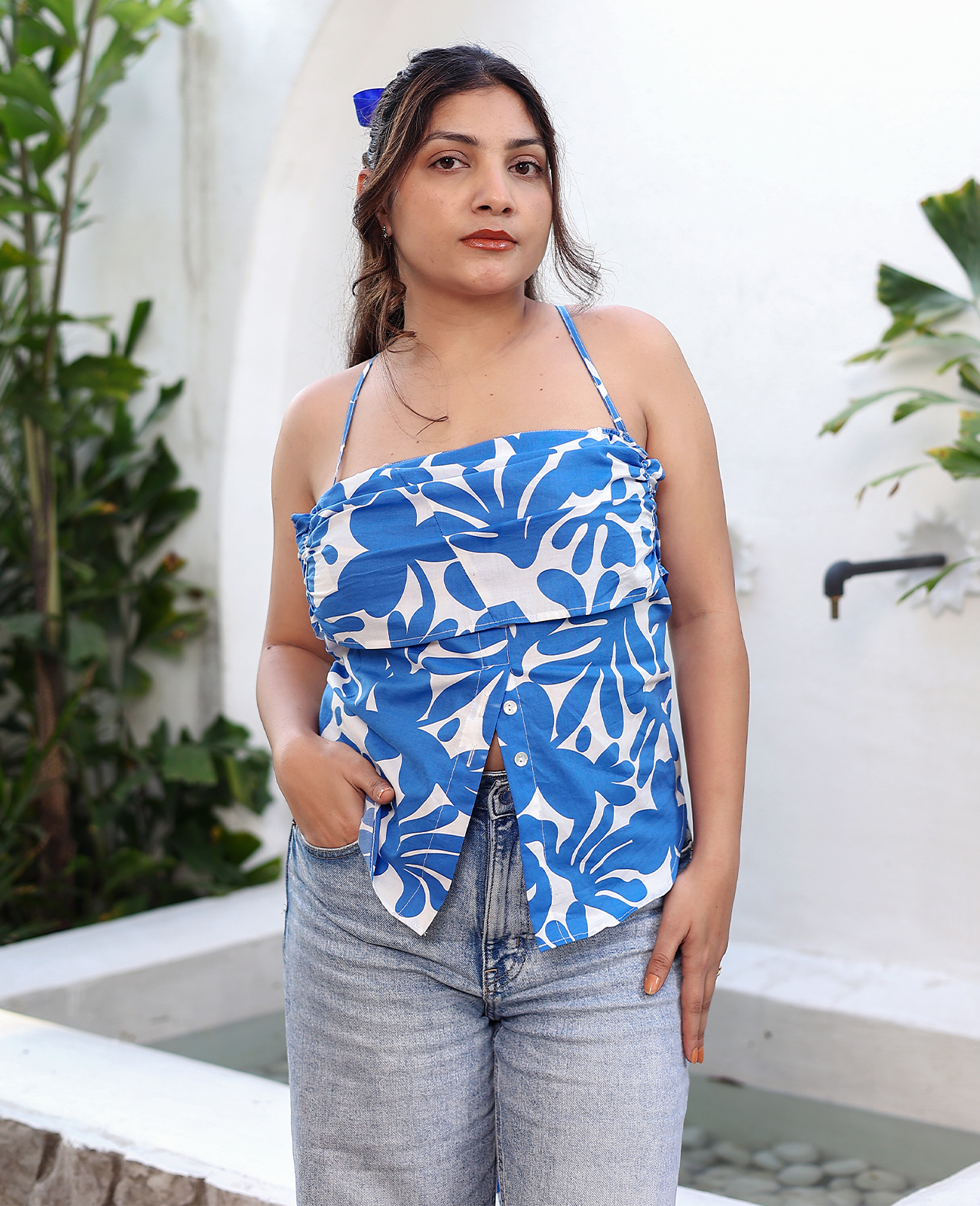 Bluebell Dreams Halter Tie Top
