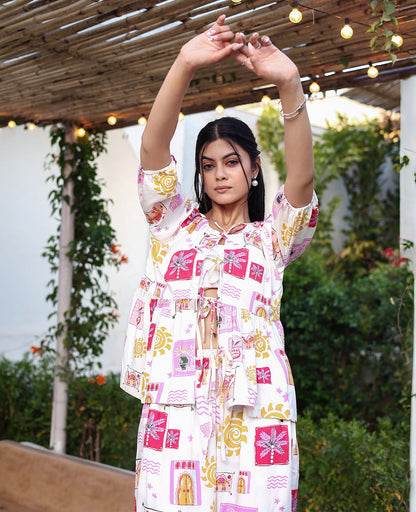 Desi Doodle Short Sleeve Pajama Set