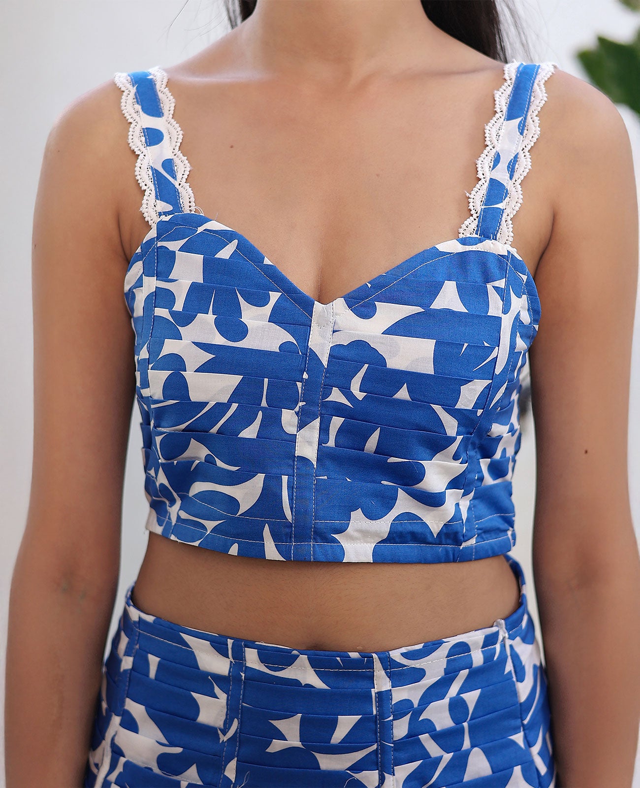 Bluebell Dreams Ruched Crop Top & Maxi Skirt Set