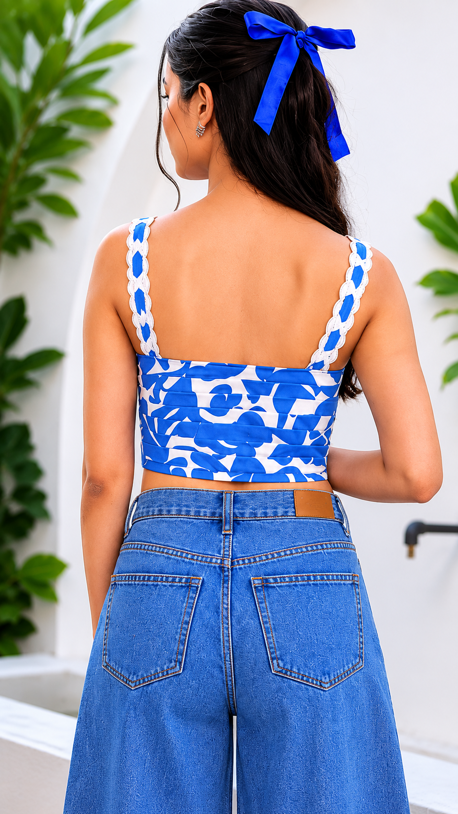 Bluebell Dreams Ruched Crop Top